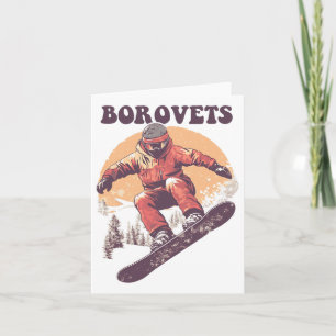 Borovets: Bulgarien Retro Snowboard Kort