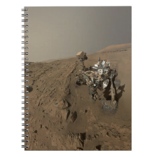 Borrande Mars Curiosity Röd Marslandskap Anteckningsbok