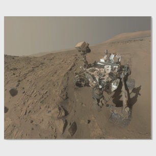 Borrande Mars Curiosity Röd Marslandskap Presentpapper