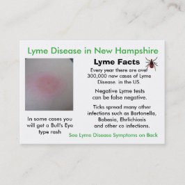 Borrelios i New Hampshire Informationskort Visitkort