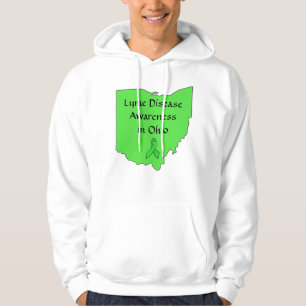 Borrelios i Ohio medvetenhetsbandskjorta Sweatshirt Med Luva