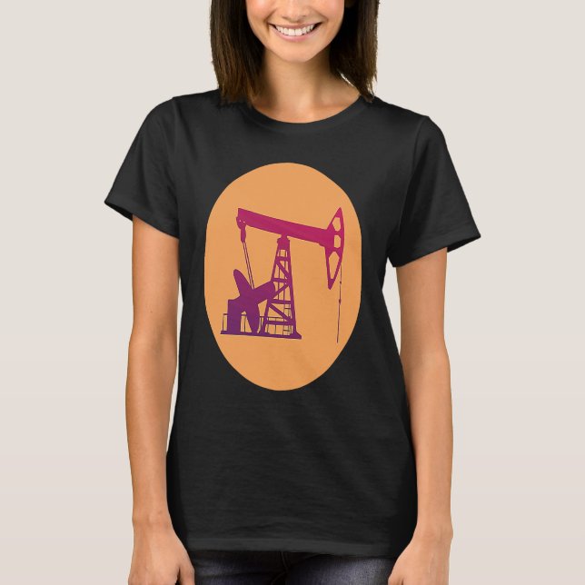 Borrning av oljekällan från Ingenjör till Oil Rig  T Shirt (Framsida)