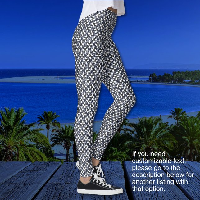 Borromean Rings - Blå Lila och Grå-ingen text Leggings (Borromean Rings - Blue Purple and Gray-No Text Leggings)