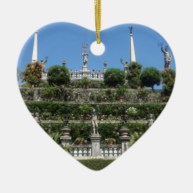 Borromeo Palace i Stresa, Italien Julgransprydnad Keramik (Framsidan)