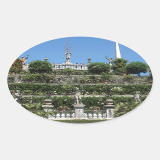 Borromeo Palace i Stresa, Italien Ovalt Klistermärke