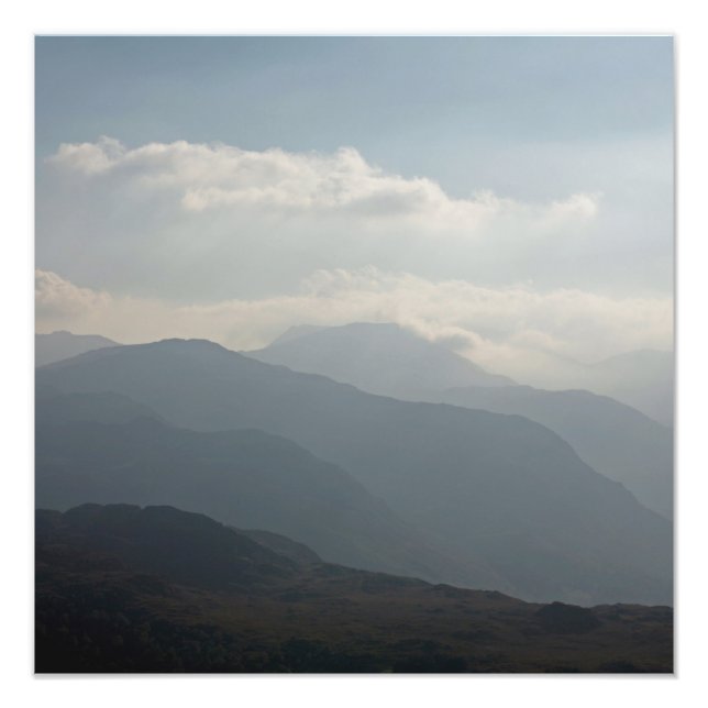 Borrowdale från Wallacrag Keswick Sjö Fototryck (Framsidan)