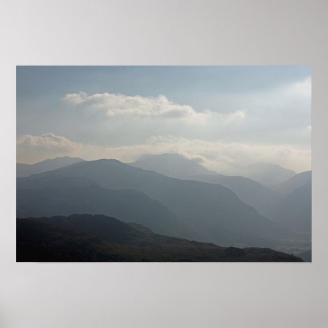 Borrowdale från Wallacrag Keswick Sjö Poster (Framsidan)