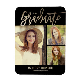 Borshed Glimmer Editable Färg Studenten Magnet