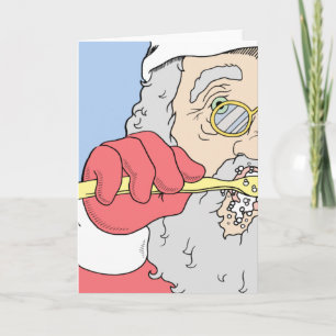 Borsta det Santa helgdagkortet Helgkort