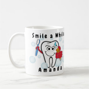 Borsta dina tänder ler en stund kaffemugg