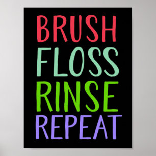 Borsta, Floss, Rince, repetition Poster