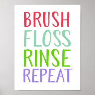 Borsta, Floss, Rince, repetition Poster