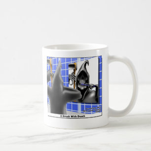 Borsta Med Död Roliga Halloween Tecknade Gåvor Kaffemugg