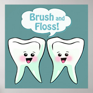 Borsta och Floss konst Poster
