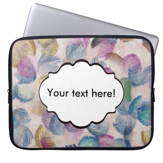 Borsta slår abstrakt design laptop sleeve (Framsidan)