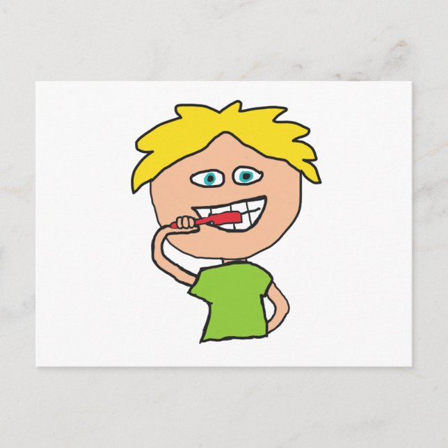 Borsta Tänder Vykort (Framsida)