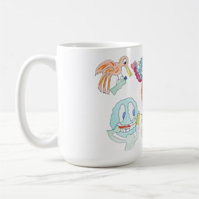 Borsta Tänderna, Små Monster! Kaffemugg (Vänster)