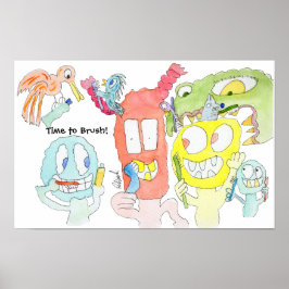 Borsta Tänderna, Små Monster! Poster