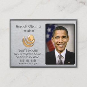 Borstad Aluminium med Guld Accent Profilkort Visitkort