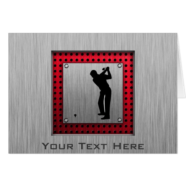 Borstad Aluminum lookgolfare Hälsningskort (Framsidan Horizontal)