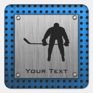Borstad Aluminum lookhockey Fyrkantigt Klistermärke