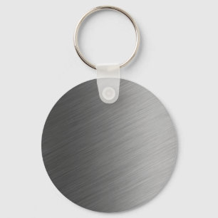 Borstad Aluminum metallLook Nyckelring