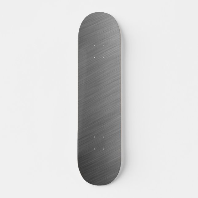 Borstad Aluminum metallLook Skateboard Bräda 20 Cm (Framsida)