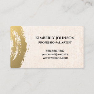 Borstad av metall från guld Texturerad bakgrund Visitkort