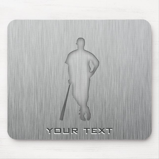 Borstad metall-look baseball musmatta (Framsidan)