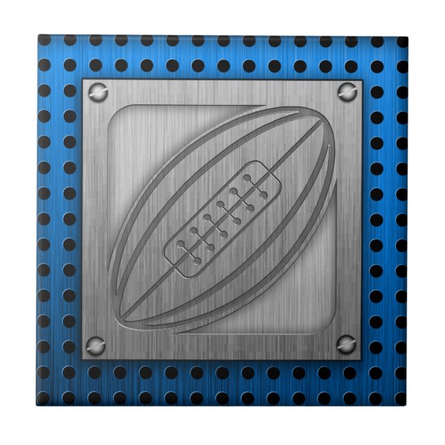 Borstad Metall-look Rugby Kakelplatta (Framsidan)