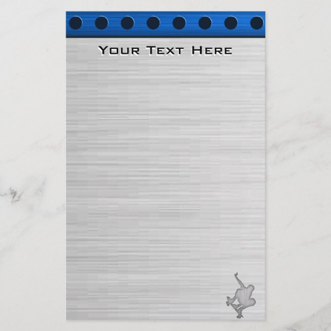 Borstad Metall-look Skateboarding Brevpapper (Framsida)