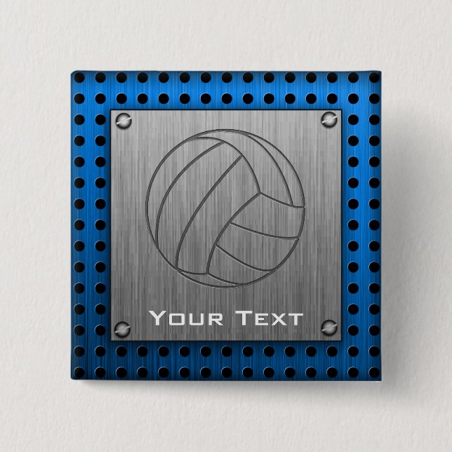 Borstad Metall-look volleyboll Knapp (Framsida)
