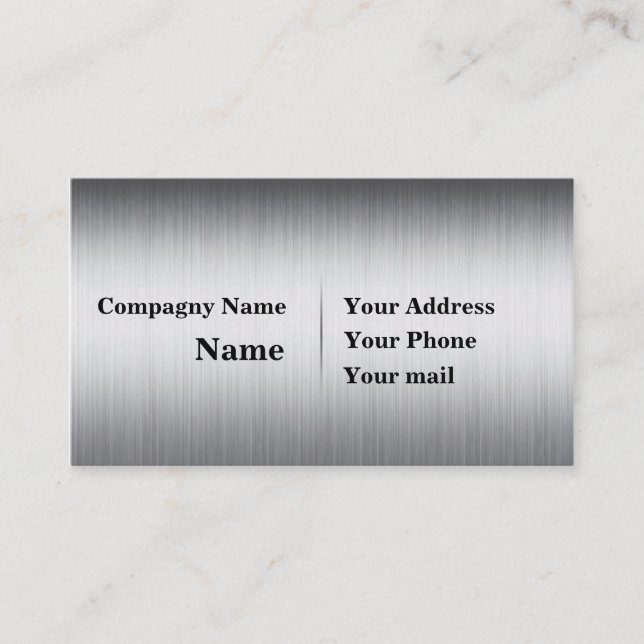 Borstad metall visitkort (Framsida)
