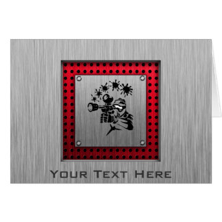 Borstad metalllookPaintball Hälsningskort