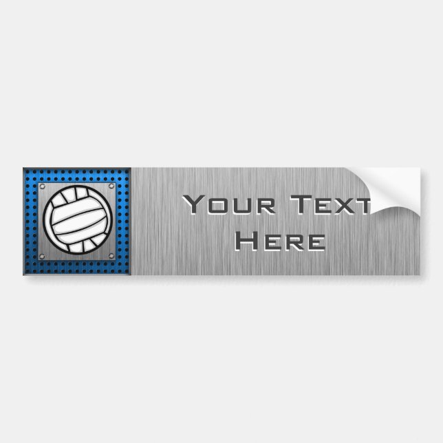 Borstad metalllookvolleyboll bildekal (Framsidan)