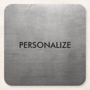 Borstad metallstruktur underlägg papper kvadrat