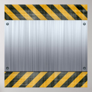 Borstad orientering för metallfarakonstruktion poster