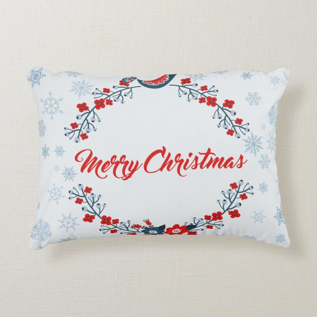 borstad polyester prydnadskudde (Framsidan)