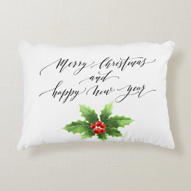 borstad polyester prydnadskudde (Framsidan)