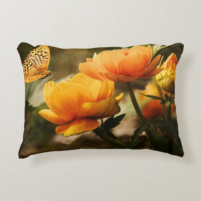 borstad polyester prydnadskudde (Framsidan)