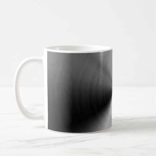 Borstad silvermetall kaffemugg (Vänster)