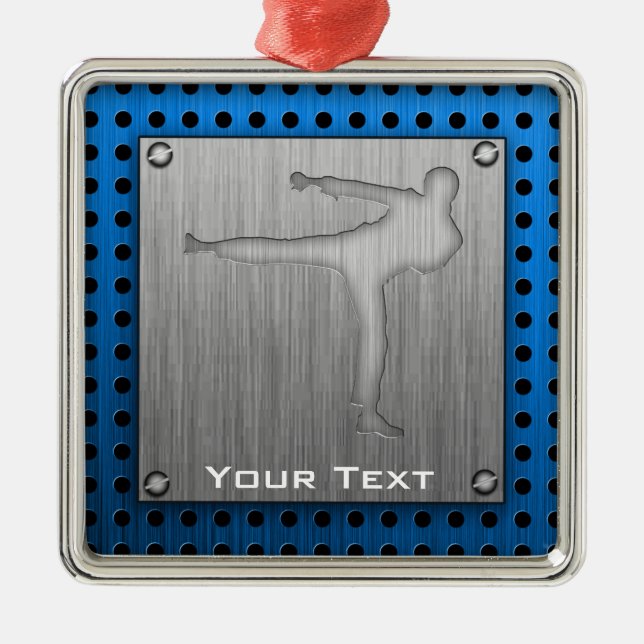 Borstade Metall-look kampsportar Julgransprydnad Metall (Framsidan)