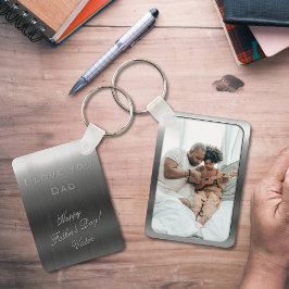 Borstål fotolista - Fars dag Nyckelring
