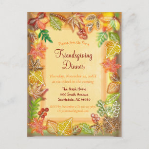 Borstar konst av höstlöv för Thanksgiving Vykort