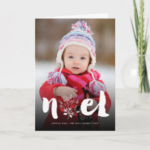 Borstat kort för foto för helgdag för Noel jul