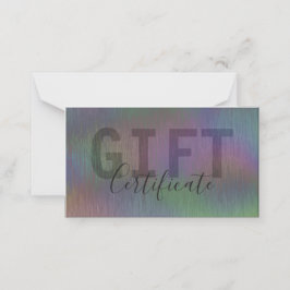 Borstat Metall Iridescent Holografiskt presentkort Placeringskort