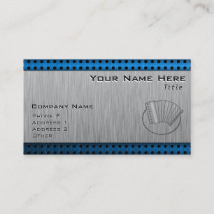 Borstat metall-look dragspel visitkort