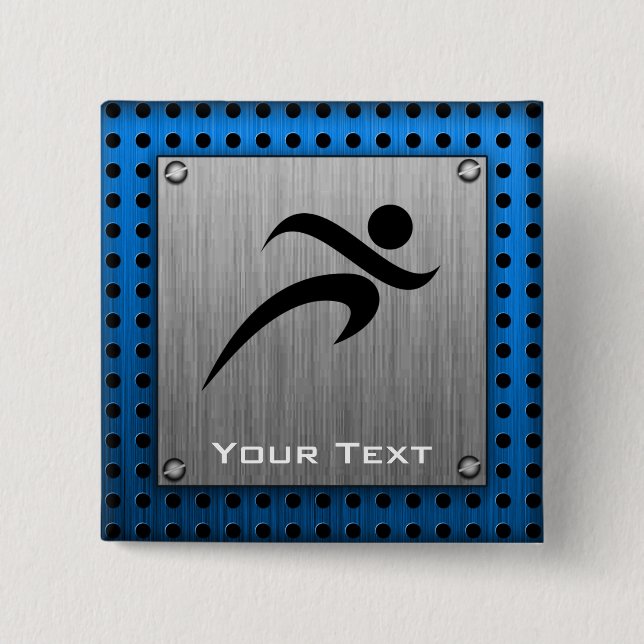 Borstat metalllookspring knapp (Framsida)