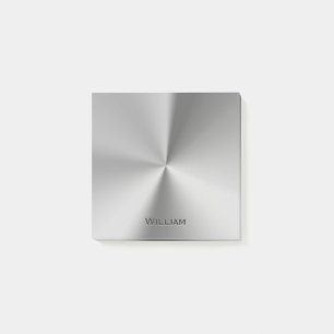 Borstat metallpersonlignamn post-it block