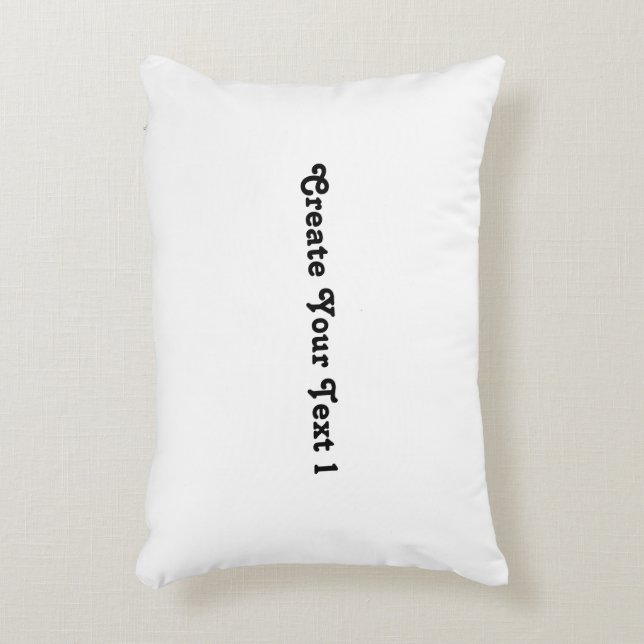 Borstat Polyester Skapa Din Text Namn Tryckt Prydnadskudde (Framsidan(Vertikal))